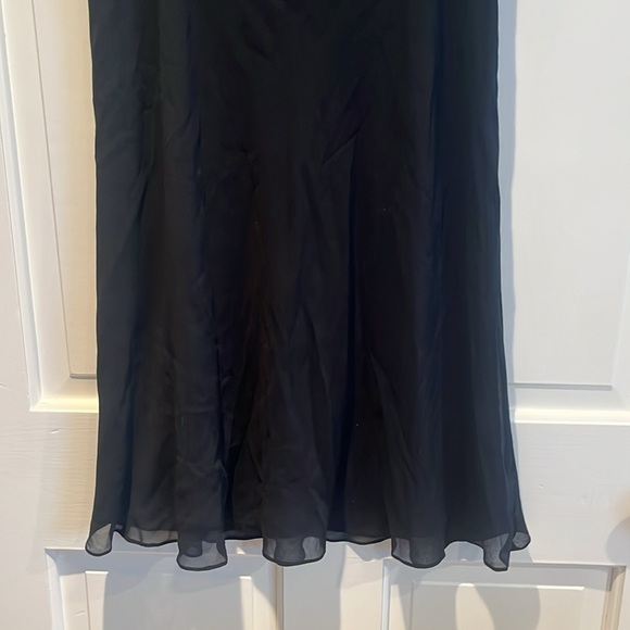 Ann Taylor Black silk midi dress - Picture 3 of 8